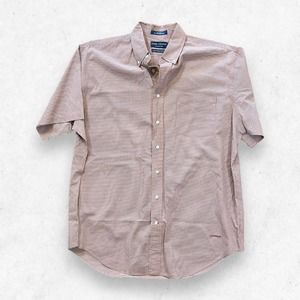 Daniel Cremieux Collection Button Up Men’s L Fine Italian Fabric 100% Cotton Red